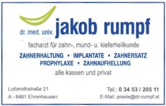 Visitenkarte Dr. Rumpf